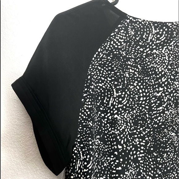 Fossil Silk Black And White Dress Small - Picture 5 of 7